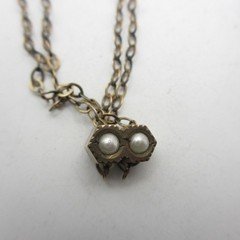 Vintage Victorian Watch Chain Pearl Slide Gold Filled 46 Inch