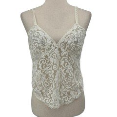 Vintage Victorias Secret Gold Label Ivory Lace Cami Size S Y2K Coquette Fairy