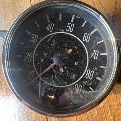 Vintage Volkswagen Beetle VDO 90 m.p.h. Speedometer Pn 113957023E 12,177 Mile