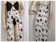 Vintage Vx Girl Lingerie Slip Dress Nightgown & Panty Set Lightweight 1XL