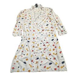 Vintage Warner Bros Studio Store Tweety Bird Fruit Print Cotton Robe Womens M
