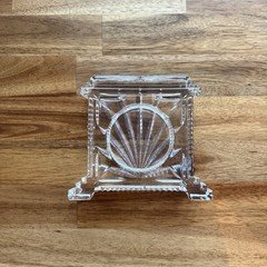 Vintage Waterford Crystal Coliseum Mantel Clock Base ONLY, NO CLOCK. CHIP READ