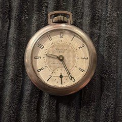 Vintage Westclox Dax Pocket Watch Mechanical Wind Shock Resistant Keeps Time