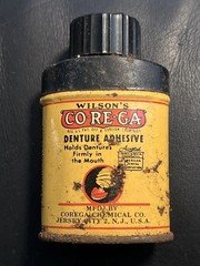 Vintage Wilson's CO-RE-GA Tin Denture Powder Dentist Sample Size