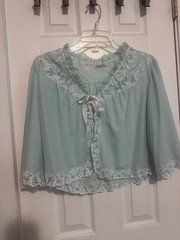 Vintage Woodard & Lorthrop Ladies Bed Jacket Made In Austria