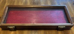 Vintage Wooden Display Cases 18x7x2 Plexi Glass