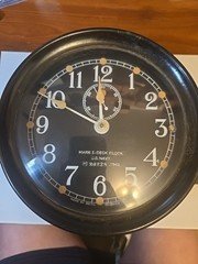 Vintage WW2 Seth Thomas Mark I Boat Clock Bakelite 1942 US Navy WWII No 30228