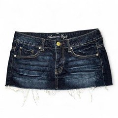 Vintage Y2K American Eagle Dark Wash Jean Skirt with Button Fly