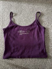 Vintage Y2K Harley Davidson Holoubek |Cropped Vest |Purple |Made in USA |Size M