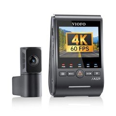 VIOFO A329S 4K 60FPS Dash Cam Front and Rear, 4K+2K Dual Dash Camera for Cars,