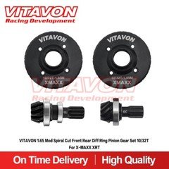 Vitavon 1.65Mod V3 Spiral Cut F&R Diff Ring Pinion Gear Set 10/32T For XMAXX XRT
