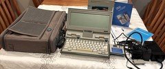 Vntg IBM Portable Computer 5140 With Cords, Case, Docs, Disks - Not Working