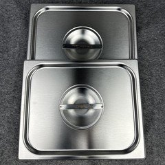 VOLLRATH 12.8" Long x 10.4" Wide Rectangular Stainless Steel Lid Set of 2 READ!