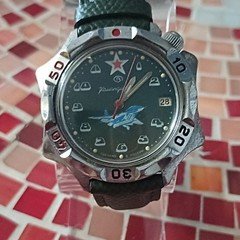 Vostok Komandirskie Men’s Mechanical Military Wristwatch Date Black Dial