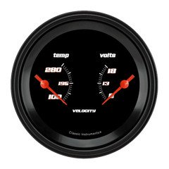 VS74BBLF Classic Instruments Velocity Black 3 3/8" Dual
