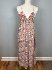 Vtg 1970s Floral Sleep Gown Juniors Size 7 by Mr Jac Jr Nylon