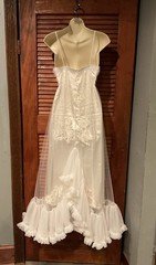 VTG 50s 60s Dbl Layer Ruffles Bride Slip Dress Wedding Gown Maternity Honeymoon