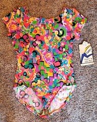 Vtg 80s 90s VIBRANT Gilda Marx Leotard! Aerobics, Jazzercise, Dance, RARE Sz 3X!