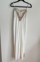 Vtg 80s Fantasy Nightwear By Janice Lee Long Nightgown Maxi Slip Dress Small