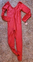Vtg 80s SHINY SPANDEX Jumpsuit Catsuit Unitard Leotard, Stirrups, Dance++ Sz L