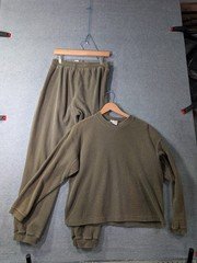 VTG 90s Moda Int'l Olive Waffle Knit Lounge Set Womens M By Victoria's Secret
