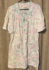 VTG Bernette floral snap front night gown szM