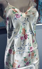 Vtg Daisy Yellow Secret Satin Babydoll Slip M