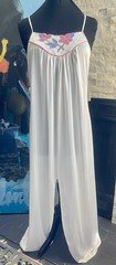 VTG GILEAD Ivory Nylon  Full-length Nightgown Lingerie Size Medium 1980s