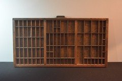 VTG Hamilton Type Letterpress Printers Drawer Wood Type Case Shadow Box Dispay