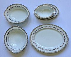 VTG Noritake RIDGEWOOD 5201 Serving Pieces *LOT OF 4* Japan Platter Bowls Gravy