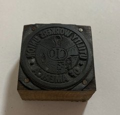Vtg Printing Letterpress Printers Block Wood Metal Utility Workers Union America