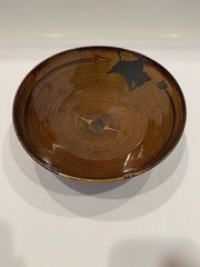 Vtg Rebecca Livingston Studio Pottery Buffalo Bowl 9” Ozark Arkansas 1991 