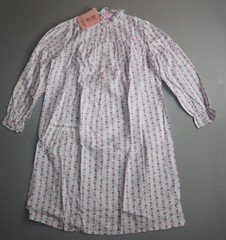 Vtg Sears Carriage Court Flannel Night Gown Short Medium Measures Small Flowers
