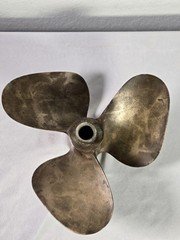 Vtg Solid Brass Johnson Boat Propeller Oakland California