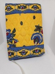 Vtg Vera Bradley Book Cover Rare French Yellow Pattern 1999 USA Bookmark Retired