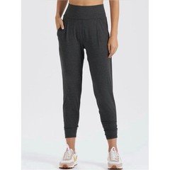 Vuori Women's Lux at Ease Harem Pants Dark Grey Pull On Joggers Ankle Length