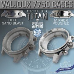 WATCH CASE -  SOLID TITANIUM - 41 MM - 7750 ETA VALJOUX, SANDBLAST and POLISHED
