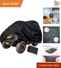 Waterproof ATV Cover Heavy Duty Polyester Full Exterior 76x33x45 Inches