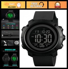 Waterproof Digital Sports Watch for Men, Military Style, Backlight, Small Size,