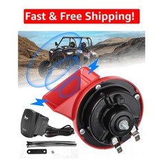 Weatherproof 105DB UTV ATV Horn Kit with Rocker Switch - Versatile Compatibility