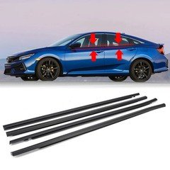 Weatherstrip Window Trim Seal Belt for 2016-2021 Honda Civic Sedan - 4 Pcs