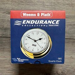 Weems & Plath Endurance 085 Brass Quartz Maritime Clock NEW