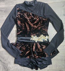 Weissman 14697 Message In A Bottle Glitter Velvet Dance Costume MC