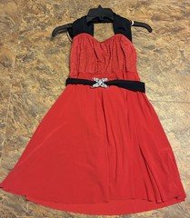 Weissman Dance Costume Adult Medium Red Dress With Black
