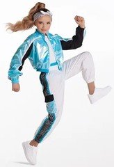 Weissman Showtime Stop Drop Roll Kids Jumpsuit Set Blue Size SC