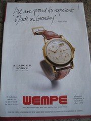 WEMPE EXQUISITE TIMEPIECES A LANGE & SOHNE HELLMUT WEMPE ADVERT FILE 61