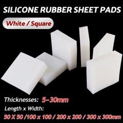 White Silicone Rubber Sheet Pad 50x50mm 100x100 200x200 300X300mm Thick 5mm~50mm