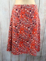 White Stuff A Line Skirt 12 Holiday Cool Cotton Casual Everyday Quality Coral