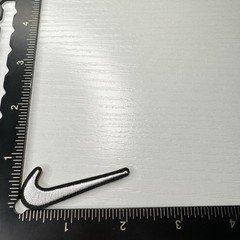 White/Black - Nike Sew/Iron On Embroidered Badge Jeans Bag, Hat