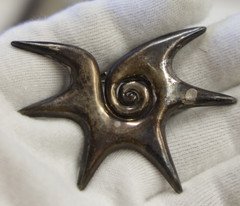 William Spratling Mexican Sterling Silver Conch Pin 22.4 Grams